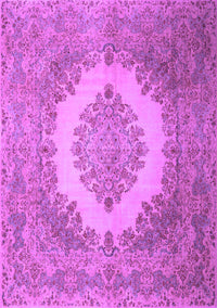 Medallion Purple Traditional Rug, tr1782pur