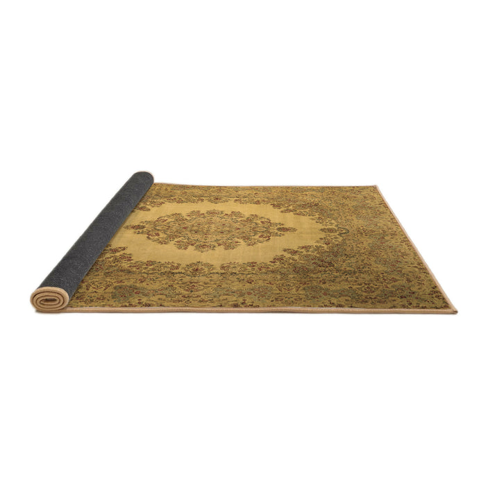 Sideview of Medallion Brown Traditional Rug, tr1782brn