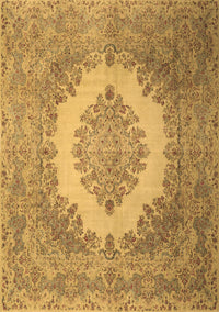 Medallion Brown Traditional Rug, tr1782brn