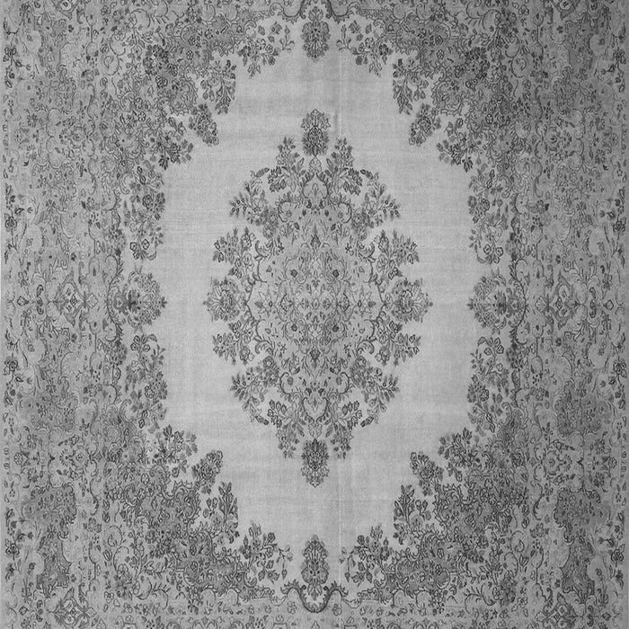 Serging Thickness of Machine Washable Medallion Gray Traditional Rug, wshtr1782gry