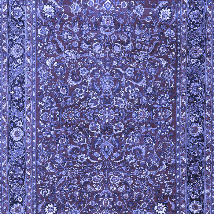 Machine Washable Persian Blue Traditional Rug, wshtr1783blu