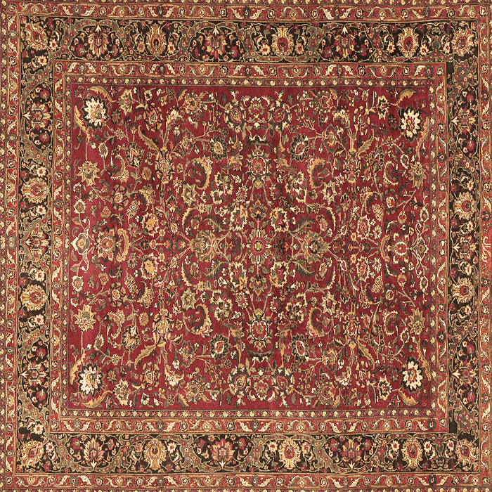 Square Persian Brown Traditional Rug, tr1783brn