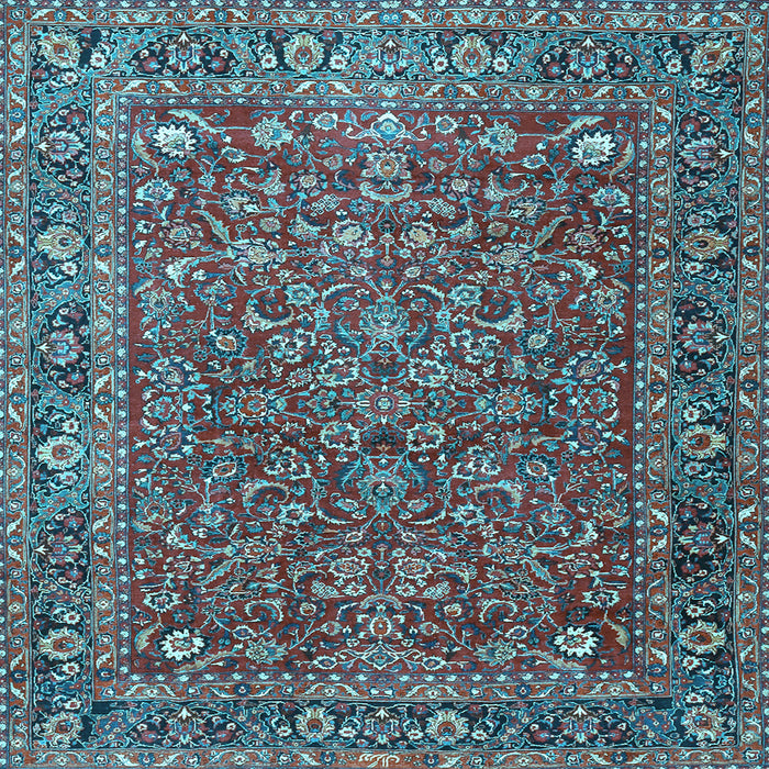 Square Persian Light Blue Traditional Rug, tr1783lblu