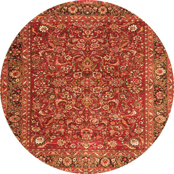 Square Persian Orange Traditional Rug, tr1783org