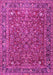 Machine Washable Persian Pink Traditional Rug, wshtr1783pnk