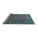 Sideview of Machine Washable Persian Light Blue Traditional Rug, wshtr1783lblu