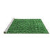 Sideview of Machine Washable Persian Emerald Green Traditional Area Rugs, wshtr1783emgrn