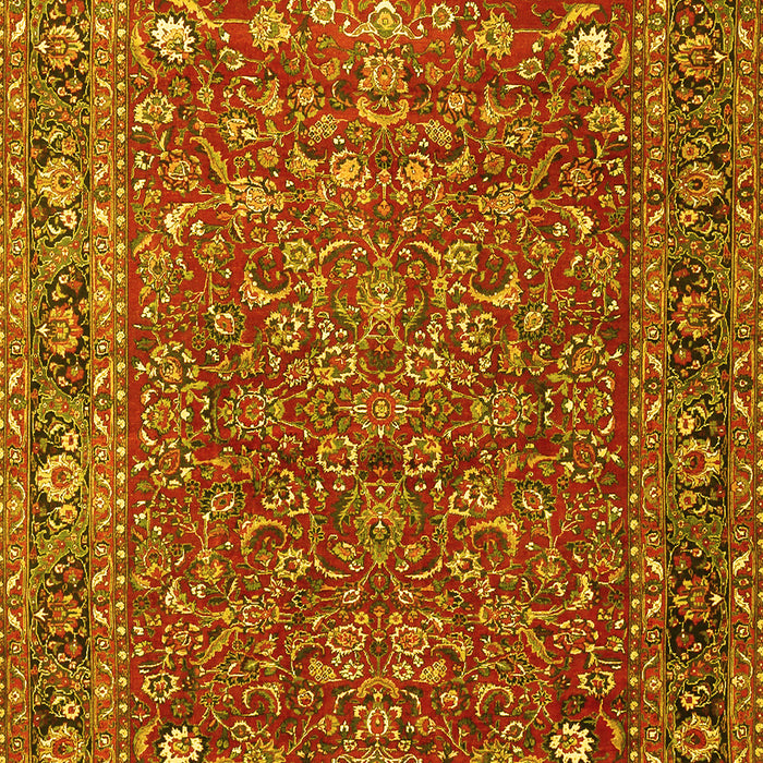 Machine Washable Persian Yellow Traditional Rug, wshtr1783yw