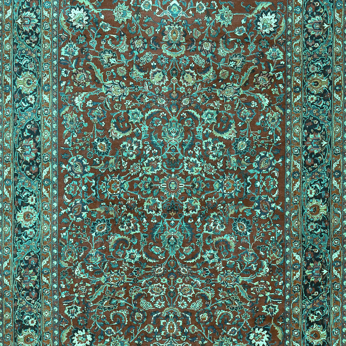 Machine Washable Persian Turquoise Traditional Area Rugs, wshtr1783turq