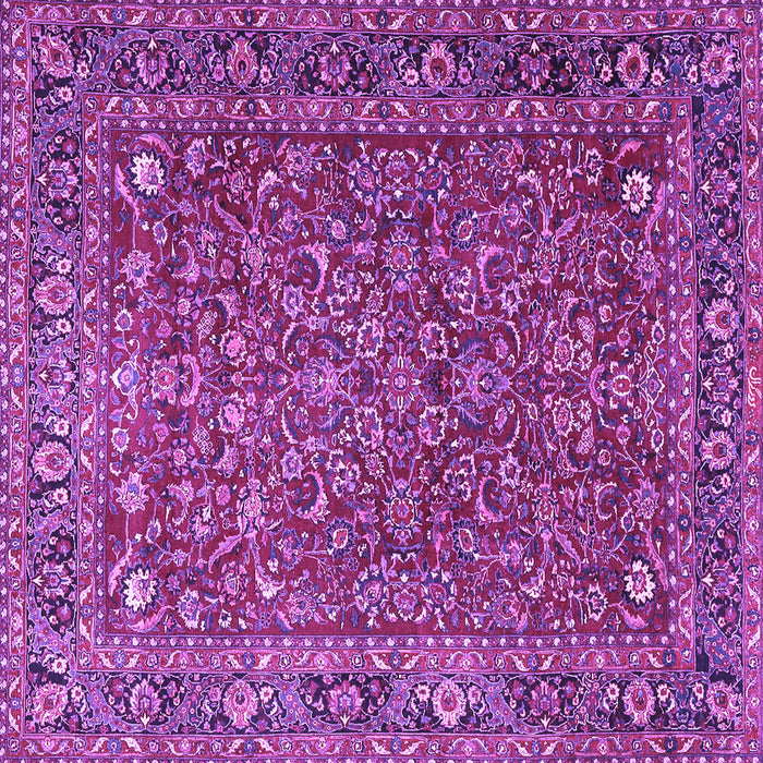 Square Machine Washable Persian Purple Traditional Area Rugs, wshtr1783pur