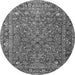 Machine Washable Persian Gray Traditional Rug, wshtr1783gry