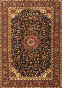 Medallion Brown Traditional Rug, tr1784brn