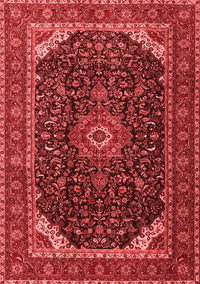 Medallion Red Traditional Rug, tr1784red