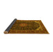 Sideview of Medallion Yellow Traditional Rug, tr1784yw