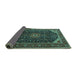 Sideview of Medallion Turquoise Traditional Rug, tr1784turq