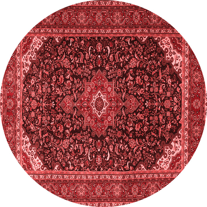 Machine Washable Medallion Red Traditional Rug, wshtr1784red