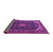 Sideview of Medallion Purple Traditional Rug, tr1784pur