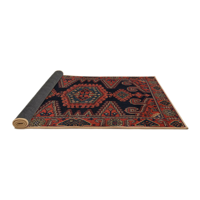 Sideview of Traditional Chestnut Brown Persian Rug, tr1785