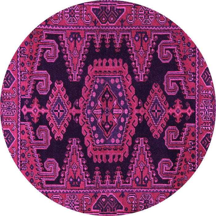 Round Persian Pink Traditional Rug, tr1785pnk