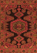 Serging Thickness of Machine Washable Persian Orange Traditional Area Rugs, wshtr1785org