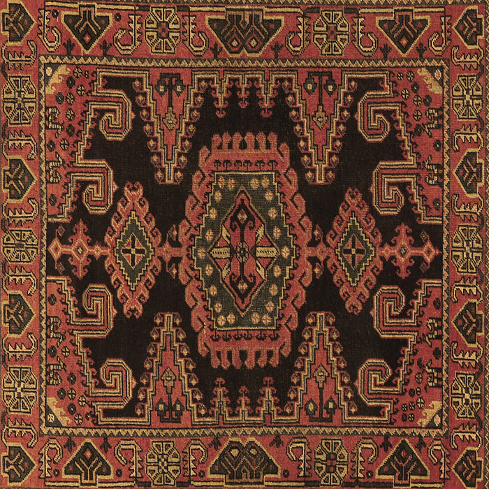 Square Machine Washable Persian Brown Traditional Rug, wshtr1785brn