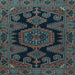 Square Machine Washable Persian Light Blue Traditional Rug, wshtr1785lblu