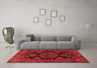 Machine Washable Persian Red Traditional Rug, wshtr1785red