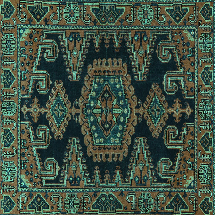 Square Persian Turquoise Traditional Rug, tr1785turq
