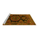 Sideview of Machine Washable Persian Yellow Traditional Rug, wshtr1785yw