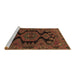 Sideview of Machine Washable Persian Brown Traditional Rug, wshtr1785brn