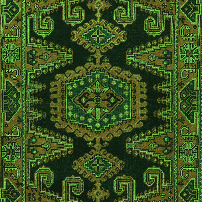 Serging Thickness of Machine Washable Persian Green Traditional Area Rugs, wshtr1785grn