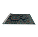 Sideview of Machine Washable Persian Light Blue Traditional Rug, wshtr1785lblu