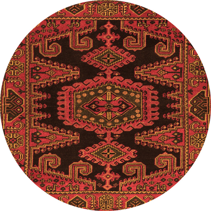 Machine Washable Persian Orange Traditional Area Rugs, wshtr1785org