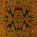 Square Persian Yellow Traditional Rug, tr1785yw