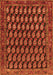 Serging Thickness of Machine Washable Persian Orange Traditional Area Rugs, wshtr1786org