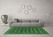 Machine Washable Persian Emerald Green Traditional Area Rugs in a Living Room,, wshtr1786emgrn