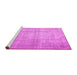 Sideview of Machine Washable Persian Pink Traditional Rug, wshtr1787pnk