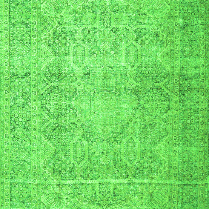 Serging Thickness of Machine Washable Persian Green Traditional Area Rugs, wshtr1787grn