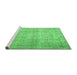 Sideview of Machine Washable Persian Emerald Green Traditional Area Rugs, wshtr1787emgrn