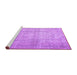 Sideview of Machine Washable Persian Purple Traditional Area Rugs, wshtr1787pur