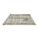 Sideview of Machine Washable Traditional Khaki Green Rug, wshtr1788