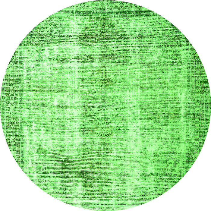 Square Persian Green Traditional Rug, tr1788grn