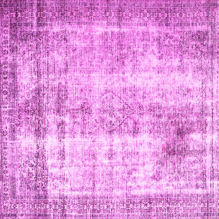 Square Machine Washable Persian Pink Traditional Rug, wshtr1788pnk