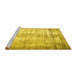 Sideview of Machine Washable Persian Yellow Traditional Rug, wshtr1788yw