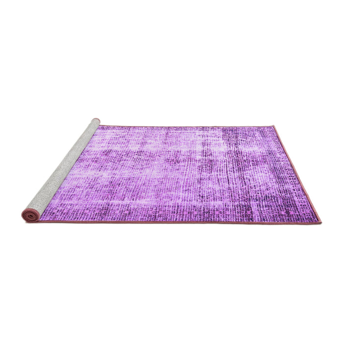 Sideview of Machine Washable Persian Purple Traditional Area Rugs, wshtr1788pur