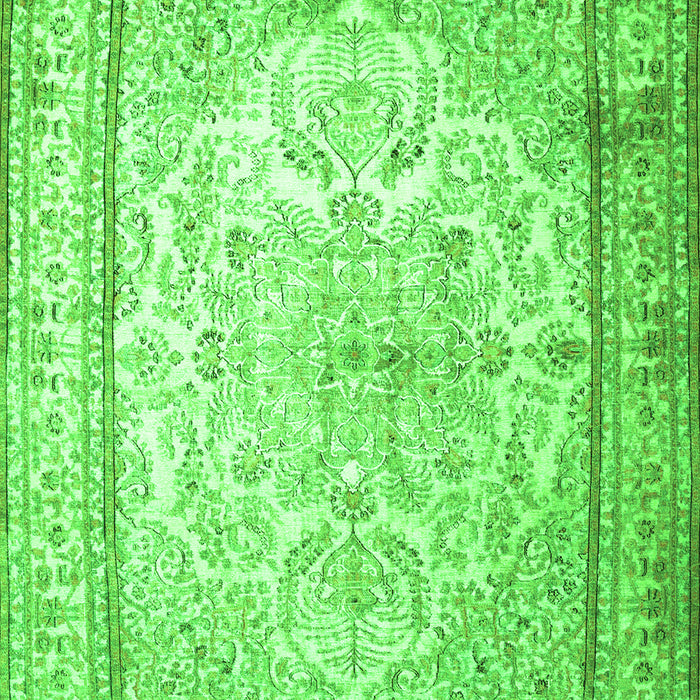 Serging Thickness of Machine Washable Persian Green Traditional Area Rugs, wshtr1789grn
