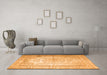 Machine Washable Persian Orange Traditional Area Rugs in a Living Room, wshtr1789org