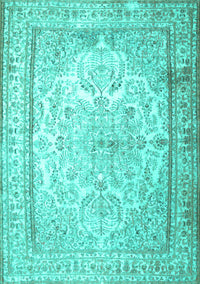 Persian Turquoise Traditional Rug, tr1789turq