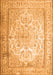 Serging Thickness of Machine Washable Persian Orange Traditional Area Rugs, wshtr1789org