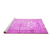 Sideview of Machine Washable Persian Pink Traditional Rug, wshtr1789pnk